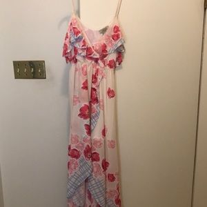 Floral high-low dress